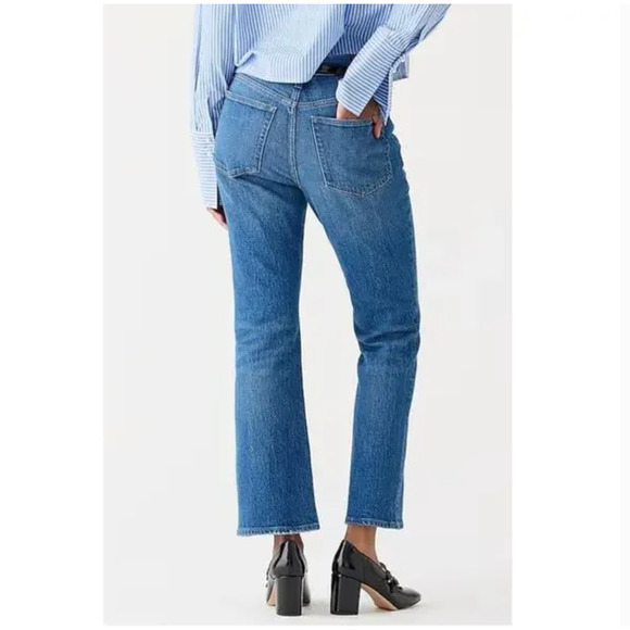 J Crew 9" Demi Boot Crop Jeans 28 6 NWT Wedgewood Wash J.Crew Kick Flare BV664 - Picture 2 of 4